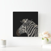 Zebra Animal Quadratische Wanduhr (Zuhause)