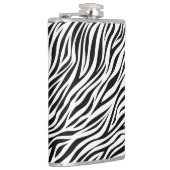 Zebra Animal Skin Print Pattern-15391 Flachmann (Rechts)