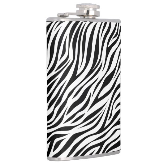 Zebra Animal Skin Print Pattern-15391 Flachmann (Rechts)