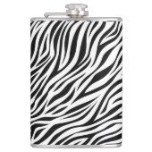 Zebra Animal Skin Print Pattern-15391 Flachmann (Vorderseite)