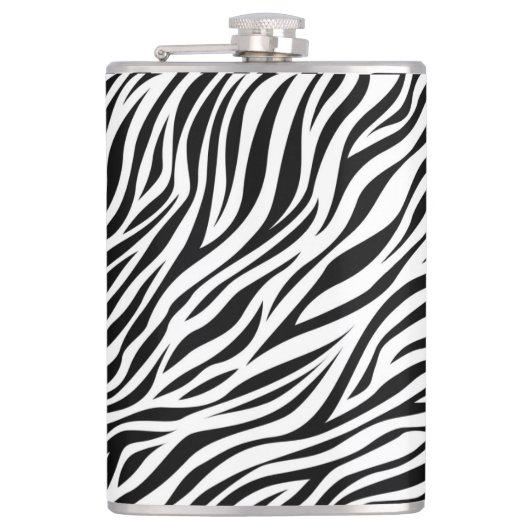 Zebra Animal Skin Print Pattern-15391 Flachmann (Vorderseite)