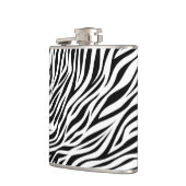 Zebra Animal Skin Print Pattern-15391 Flachmann (Links)