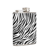 Zebra Animal Skin Print Pattern-15391 Flachmann (Rechts)
