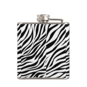 Zebra Animal Skin Print Pattern-15391 Flachmann (Rückseite)