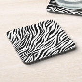 Zebra Animal Skin Print Pattern-15391 Getränkeuntersetzer (Linke Seite)