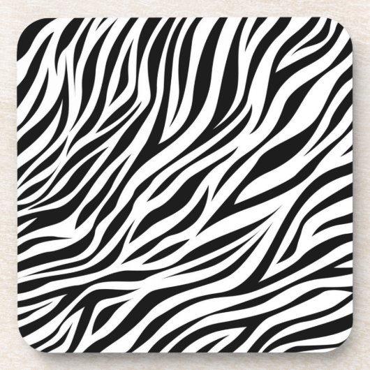 Zebra Animal Skin Print Pattern-15391 Getränkeuntersetzer (Vorderseite)