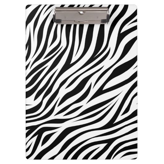 Zebra Animal Skin Print Pattern-15391 Klemmbrett (Vorderseite)