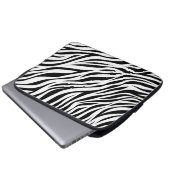 Zebra Animal Skin Print Pattern-15391 Laptopschutzhülle (Vorne Knopf)