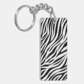 Zebra Animal Skin Print Pattern-15391 Schlüsselanhänger (Vorderseite links)