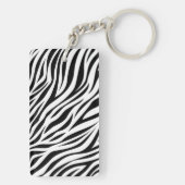 Zebra Animal Skin Print Pattern-15391 Schlüsselanhänger (Rückseite)