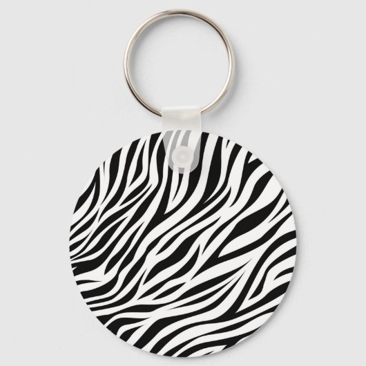 Zebra Animal Skin Print Pattern-15391 Schlüsselanhänger (Vorderseite)