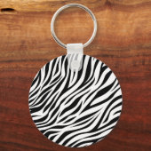 Zebra Animal Skin Print Pattern-15391 Schlüsselanhänger (Vorderseite)