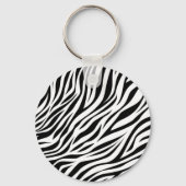 Zebra Animal Skin Print Pattern-15391 Schlüsselanhänger (Rückseite)