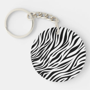 Zebra Animal Skin Print Pattern-15391 Schlüsselanhänger