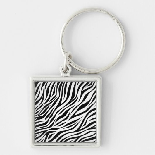 Zebra Animal Skin Print Pattern-15391 Schlüsselanhänger (Vorne)