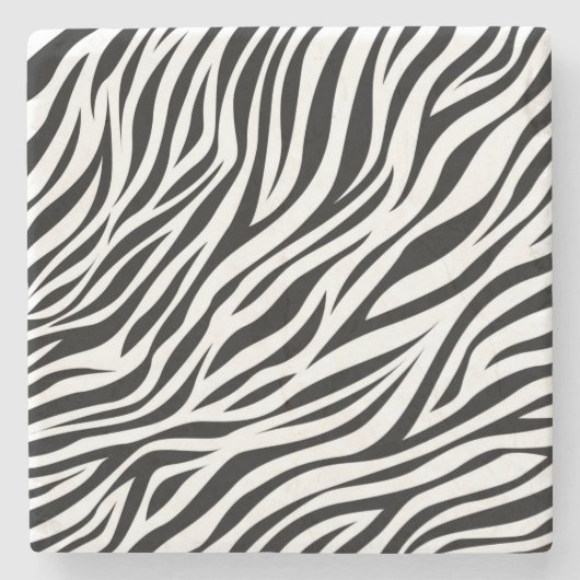 Zebra Animal Skin Print Pattern-15391 Steinuntersetzer (Vorderseite)