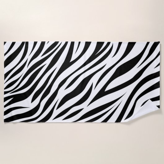Zebra Animal Skin Print Pattern-15391 Strandtuch (Vorderseite)