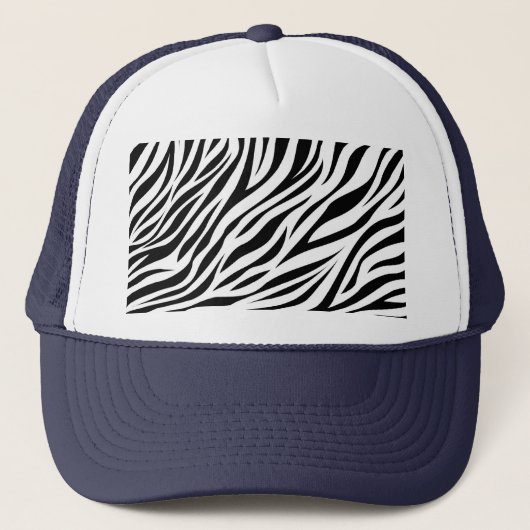 Zebra Animal Skin Print Pattern-15391 Truckerkappe (Vorderseite)