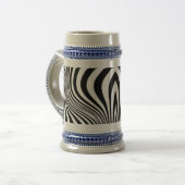 Zebra Animal Skin Texture Pattern-88 Bierglas (Vorderseite Links)