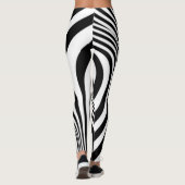Zebra Animal Skin Texture Pattern-88 Leggings (Rückseite)