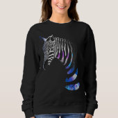 Zebra Animal Stripes Feathers, Sweatshirt (Vorderseite)