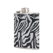 Zebra Animal Wildlife Abstrakt Original Art Flachmann (Links)