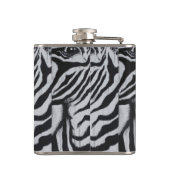Zebra Animal Wildlife Abstrakt Original Art Flachmann (Rückseite)