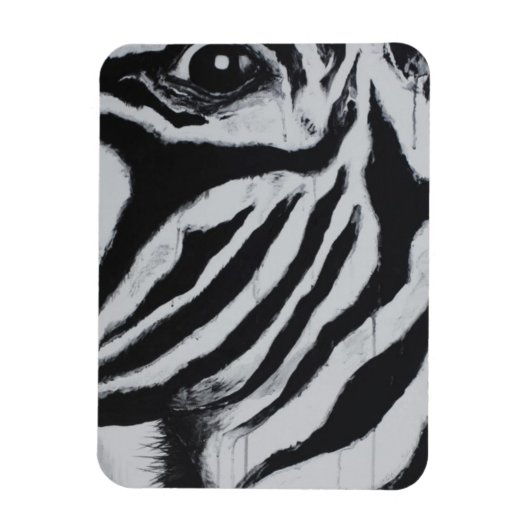 Zebra Animal Wildlife Abstrakt Original Art Magnet (Vertikal)