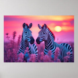 Zebra Animal Wildlife Wilder Wilde Poster