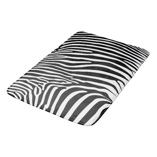Zebra Animalprint Badematte (Schrägansicht)