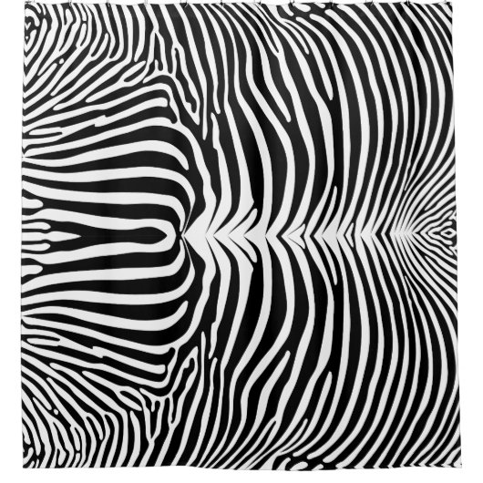 Zebra Animalprint Duschvorhang (Vorderseite)