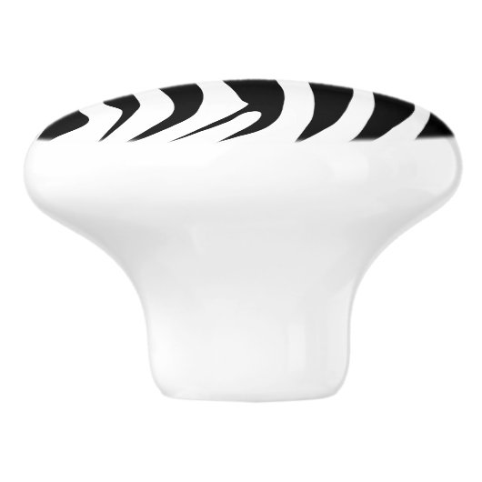 Zebra Animalprint Keramikknauf (Seitenansicht)