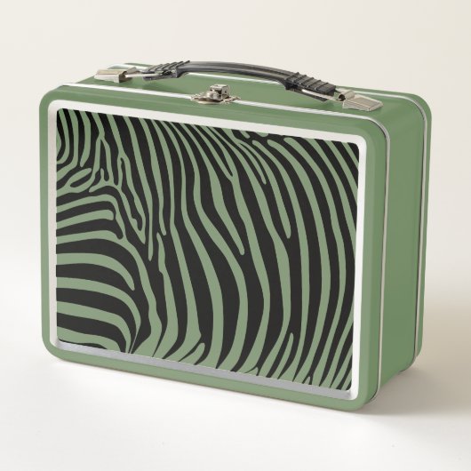 Zebra Animalprint Metall Brotdose (Vorderseite)