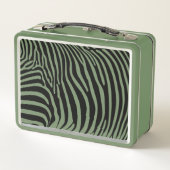 Zebra Animalprint Metall Brotdose (Rückseite)