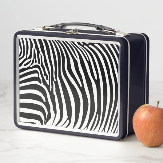 Zebra Animalprint Metall Brotdose (Beispiel)