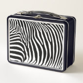 Zebra Animalprint Metall Brotdose (Vorderseite)