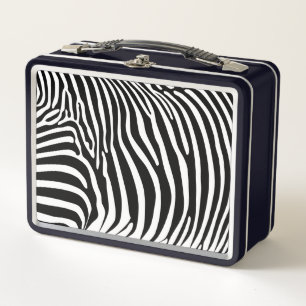 Zebra Animalprint Metall Brotdose