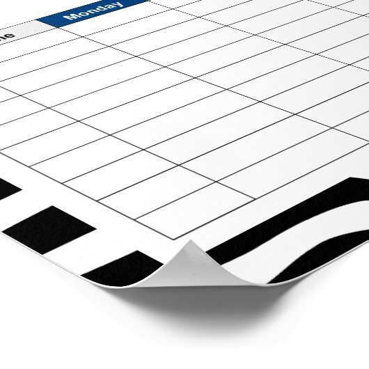 Zebra Animalprint Poster (Ecke)