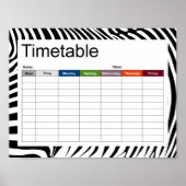 Zebra Animalprint Poster (Vorne)