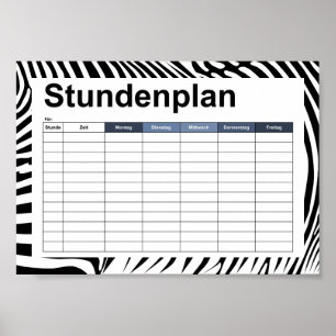 Zebra Animalprint Poster
