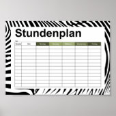 Zebra Animalprint Poster (Vorne)