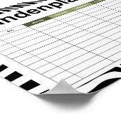 Zebra Animalprint Poster (Ecke)