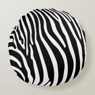 Zebra Animalprint Rundes Kissen