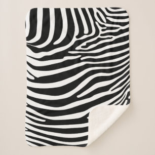 Zebra Animalprint Sherpadecke