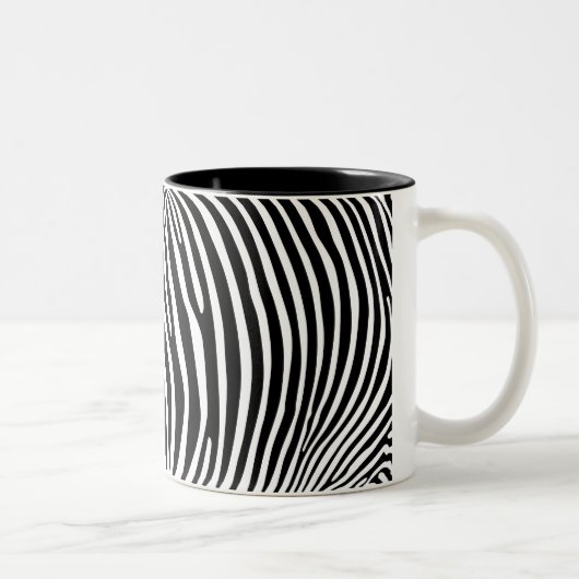 Zebra Animalprint Zweifarbige Tasse (Rechts)