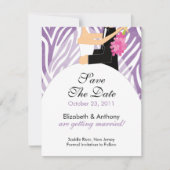 Zebra Ankündigung Datum freihalten Lila (Vorderseite)