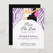 Zebra Ankündigung Datum freihalten Lila (Vorne/Hinten)