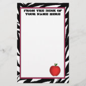 Zebra-Apple-Briefpapier Briefpapier (Vorderseite)