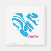 Zebra Aqua 2 Magnet (Vorne)