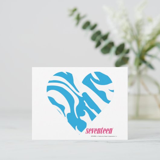 Zebra Aqua 2 Postkarte (Stehend Vorderseite)